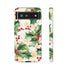 Christmas Holly on a Golden Background - Impact Resistant Phone Case Google Pixel 6 Matte
